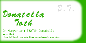 donatella toth business card